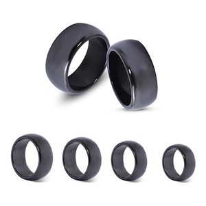 10mm Band Rings Wide Fashion No Magnetic Hematite Magnet Ring Mix 6 à 13