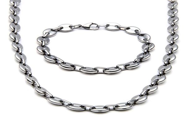 Bracelet à chaîne de liaison de 10 mm de large Bracelet à chaîne de liaison 14K Collier en acier inoxydable Costume Bijoux Boyfriend Cadeaux 3697058