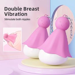 Vibrateur de serrage de stimulus fort de 10mode Vibrateur Sexy Toys pour femmes Sucker Clips Stimulateur mammaire féminin BDSM Adulte G-spot vibrateur