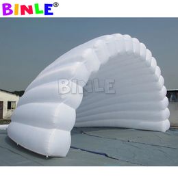 10mWx5mHx6mDeep groothandel Outdoor witte opblaasbare stage cover tent gigantische shell koepel lucht dak tent voor muziek concert event1