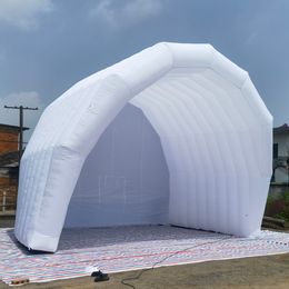 10mwx6mlx5mh (33x20x16.5ft) Géant blanc noir gonflable couverture de scène tente de toit de dôme aérien portable Marquee pour le spectacle de musique extérieur Performance de concert