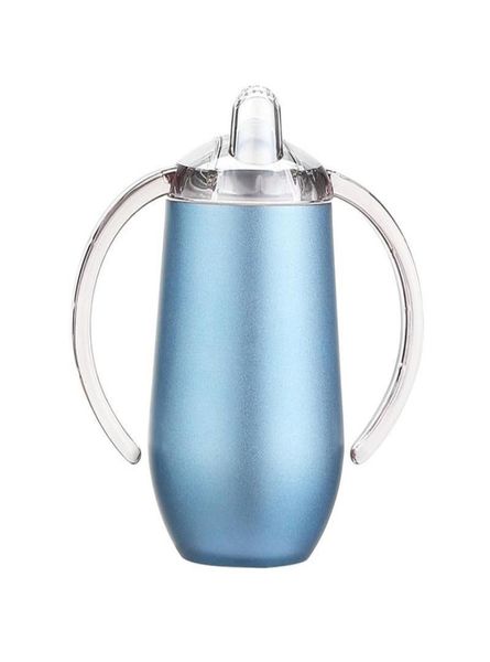 Tasse de 10oz SIPPY TUPE STOWES VINES en acier inoxydable Double Patriages Eggs tasses Sucker Cup Double Mur Vacuum Flaque isolée EEA137037561337