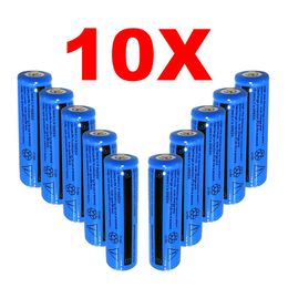 Paquet de 10 batteries Li-ion 18650 rechargeables de haute qualité, 3000mAh, 3.7v BRC pour lampe de poche, torche Laser