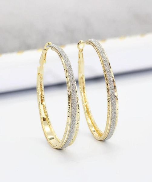 10pair lots Produit Unique Femmes Hoop Fashion Mill Sand Moules d'oreilles Engagement Mariage Jewerly MS Gift 2 Color9482359