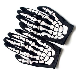 10 paires de gants squelettes courts Halloween fantôme griffe Cosplay accessoires de déguisement de fête pour femmes hommes