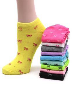 10 paires femmes 039S chaussettes courtes couleur bonbon point mignon Art chaussettes femme mince cheville coton mélanges chaussettes coupe basse chaussettes Fem1136392