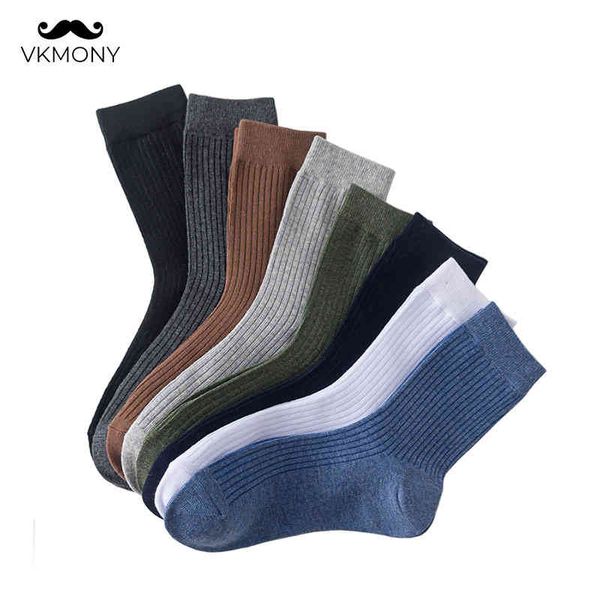 10 paires = 20 pièces hommes couleur unie homme doux en vrac prix mâle barre verticale garçon chaussettes VKMONY