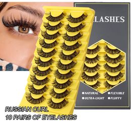 10 paires extra longues séparées fausses de cils fausses de faux cils de la chatte de chats fausses cils bande pour les femmes utiles quotidiennes