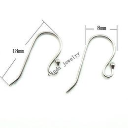 10PAIRS Lot 925 Sterling Silver Earring Hooks Finding for Diy Craft Fashion Jewelry Gift 18mm W045283S