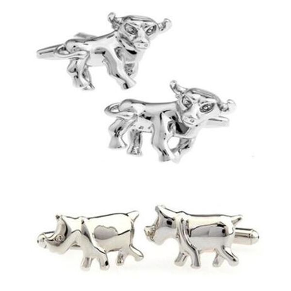 10 paires/lot boutons de manchette animaux africains RHINO rhinocéros guépard léopard buffle girafe Lion hippopotame Crocodile boutons de manchette laiton HQ