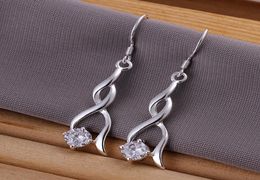 10 paires Lot entier 925 en argent Sterling plaqué mode femmes boucles d'oreilles bijoux pour cadeaux E1823401113