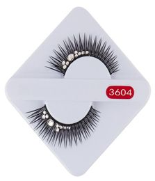 10 paren dikke wimpers Rhinestone valse wimperverlenging oog lashes schoonheid bruid bruidspartij make -up tool9625564