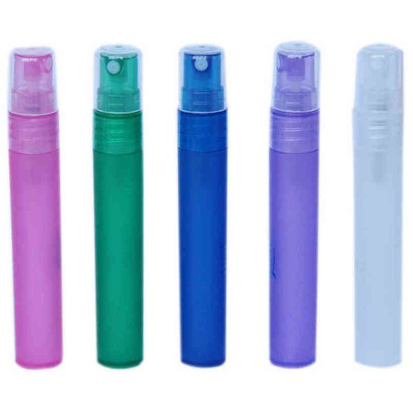 10 UNID 5 ml 10 ml Mini Muestra Recargable Botella de Plástico Botellas de Atomizador de Aerosol Vacío de Viaje Contenedor de Envasado Cosmético Y220428