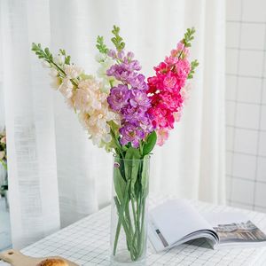 10Pc artificielle grande fleur de soie Delphinium pour la maison Vase décoration mariage fleur Arrangement accessoires fausses fleurs jacinthe 240306