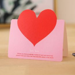 10 -stc/tas gemengde kleur liefde hartvorm wenskaart valentijnsdag cadeau bruiloft uitnodigingen card romantisch bericht bedankje kaart