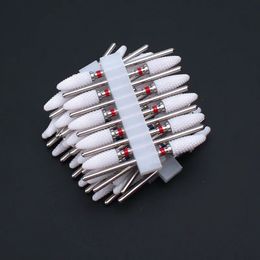 10 -stc carbide manicure snijders set nageldrill bits gel polish remover cutter keramische aardbeien voor nagels elektrische bestanden gereedschap