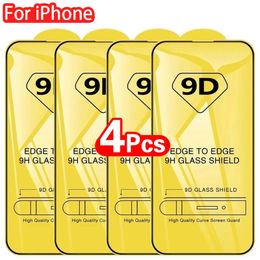 10PC schermbeschermers voor mobiele telefoons 2-4 stuks 9D schermbeveiliging voor iPhone 14 13 11 Pro Max beschermglas voor iPhone X XR XS Max 7 8 volledige dekking gehard glas 231205