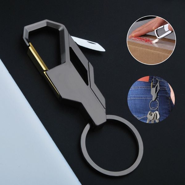 10PC classique multifonctionnel porte-clés alliage couteau porte-clés Gadget pour hommes affaires taille boucle Cool cadeau
