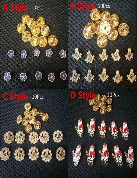 10 piezas moda Ma broche Pin masones accesorios de joyería de fiesta Pin de Metal insignias de solapa broche regalos de navidad H1018197m8945598