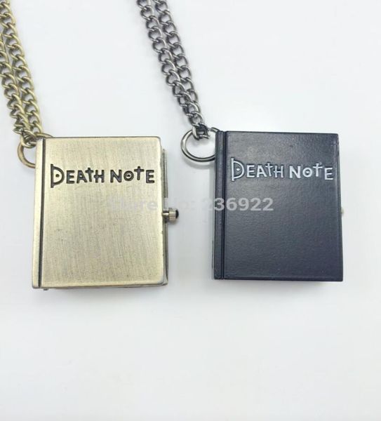 10pc Fashion Movie Charm Death Note Pocket Watch Collar para hombres y mujeres de fábrica de fábrica de fábrica2014542