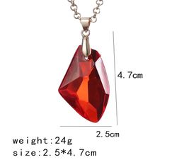 10 PC mode film charme sorcier philosophes pierre magique collier rouge acrylique pendentif potier bijoux pour hommes femmes cadeaux 6218845