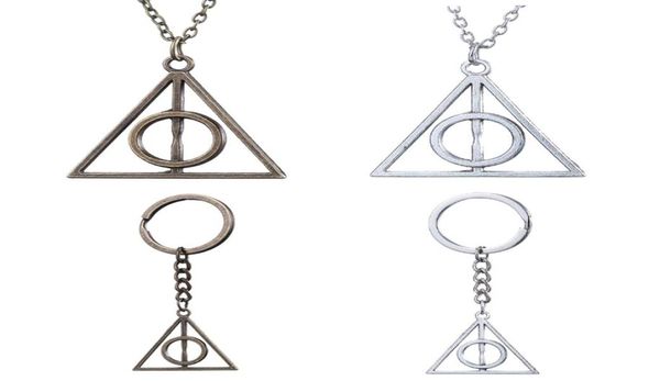 10 PC mode Potter colliers Luna Triangle reliques de la mort géométrique Triangle pendentif Vintage colliers hommes femmes cadeaux92404358895445