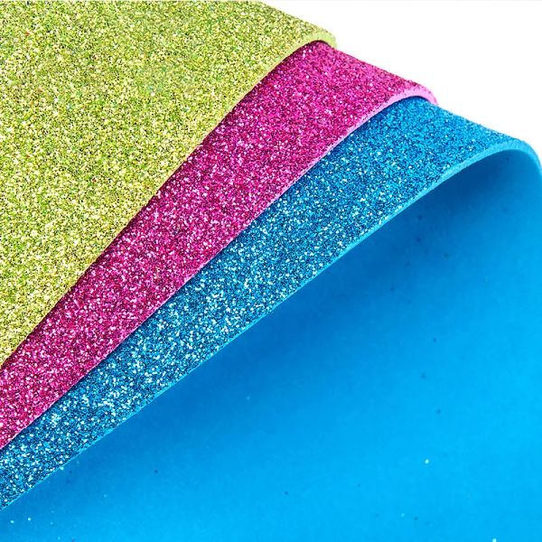 Papier à l'éponge épais de 10pc avec paillettes en caoutchouc adhésive POUCHE EVA PAPIER DIY DIY KID CREATION PAPIER CRACHER CRAFT SCrapbooking Decor