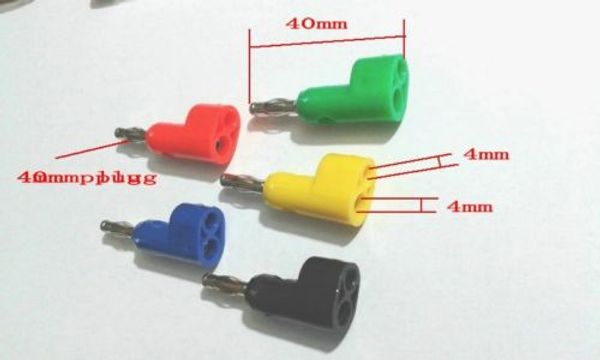 10PC alta calidad 5 color 4mm Banana Plug para BINDING POST Probetas de prueba conector