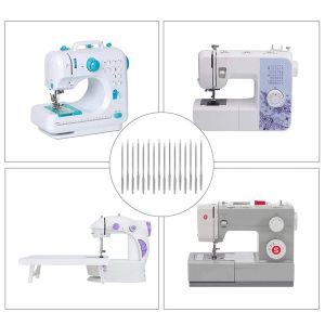 10pc Máquina de coser para el hogar aguja aguda con el punto regular universal para el accesorio de la máquina de coser del cantante de vástago bajo de vástago