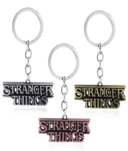 10pc sieraden Stranger Things Letter Keychain Bag Keyring hanger Llaveros Charms Fashion Car Accesorios Jewelry8123129
