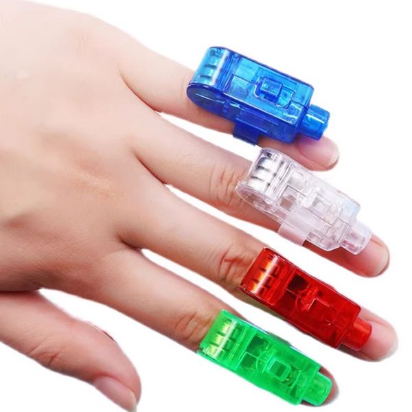 10 piezas LED Color mixto luminoso Finger Light Toy Night Club Fiest Fiest Flayering Láser Flash