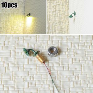 10PC OO/HO Schaal Straat Beugel Licht Model Wandlamp Berichten LED Gebouw Geschilderd Licht Huis Tuin decoratie 240119