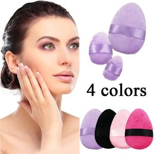 10PC éponges applicateurs coton 3 pièces/sac velours violet poudre bouffée Mini ombre à paupières sans coin mort maquillage grands moyens et petits outils cosmétiques 231009