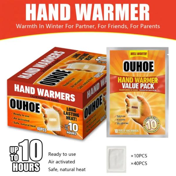 10pc Universal Body Foot Warmer Sticker Auto Adhesive Lasting Heat Patch Fieds Hands Feet Chauds Tax de pâte chauffante chauffage en gros semelle intérieure