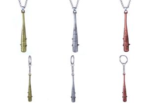 10pc vintage charme The Walking Dead Keychain Negans Bat Lucille Keyring Baseball Key Chain For Men Sieraden Accessoires Wholesa6602446