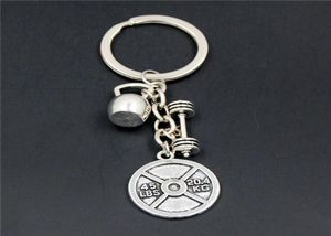 10pcbarbell Keychain Gym Keep Fitness Sport Kettle Bell and Strong est magnifique Body Build Building Ring pour les hommes Women8131684
