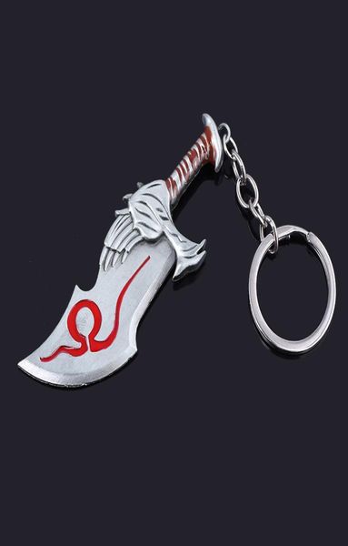 10pcrj God of War Kratos Broadsword Chaos Blade Keychain Model Model Pendant Cosplay Cosplay Car Purse bijoux6816617