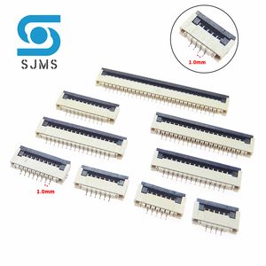 10 stcs 0,5 mm 1 mm toonhoogte FPC FFC onder Clamshell Socket Flat Cable Connector 4p 5p 6p 8p 10p 12p 14p 20p 22p 24p 30p 34p 40p 50