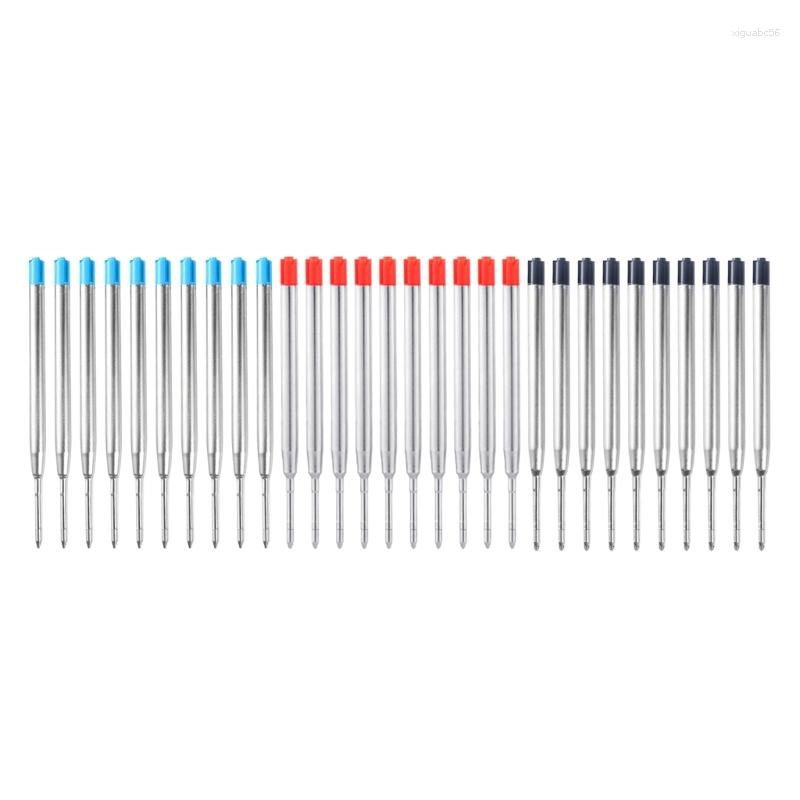 10 peças recargas de canetas esferográficas de 1,0 mm esferográficas de metal substituíveis para