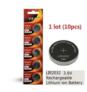 10 stcs 1 lot batterijen LIR2032 36V lithium li ion oplaadbare knopcelbatterij 2032 36 Volt liion Coin Cr2032 vsai7481481