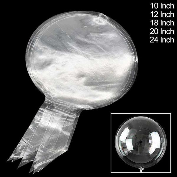 10 pcs 10-24 pouces Transparent Bobo Bulle Ballon Effacer Gonflable Air Hélium Globos De Mariage Fête D'anniversaire Décoration Baby Shower L230626