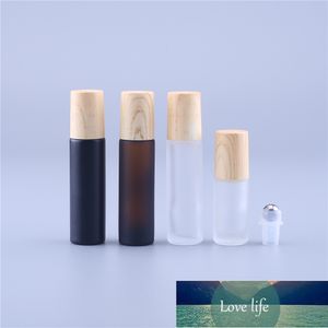 10 pièces 10cc Ambre Dépoli Verre Rouleau Bouteille Vide Parfum Huile Essentielle Test Bouteille 10 ml Roll-On Épais Verre Flacon