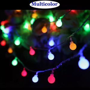 10m 100led Christmas Lámpara de bola LED decoración de boda impermeable IP65 Atmósfera festiva Lámpara decorativa Linterna Guirnalda