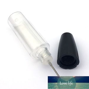 10 Uds 10ML 15ML PET botella vacía rellenable botella cuentagotas con punta de aguja para Ego, E líquido, botellas de aguja pequeñas de plástico transparente