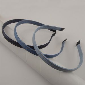 10 STKS 10mm Denim blauwe Stof Bedekt Metalen Hoofdbanden Zoom randen Plain bands voor DIY sieraden Haar hoops309b