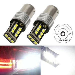 20pcs T20 1156 1157 P21W 2835 15SMD Bombilla LED del automóvil Sin error Reverse Canbus Bulb Auto LED de respaldo Bombillas de reversión de la lámpara