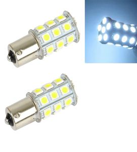 Ampoule de voiture LED 1156 Ba15s, 27 LED s 5050 SMD DC 12V, ampoule blanche, clignotant, marqueur latéral de stationnement, feu arrière universel Au4837449, 10 pièces