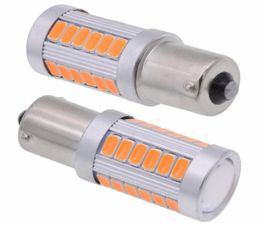 10pcs 1156 BAU15S PY21W 7507 Bulbes LED pour les voitures Turn Signal Lights Amberorange Lighting blanc rouge bleu 5630 33SMD4275694