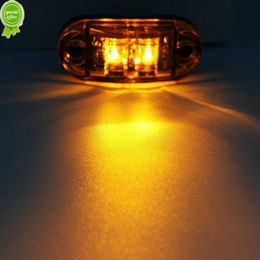 10 -stcs 12/24V auto LED LICHT ZIJ MARKER Lichten Ovaal Amber 2 Diode LED Trailer Truck Opruimingsmarkering Licht voor aanhangwagen Truck