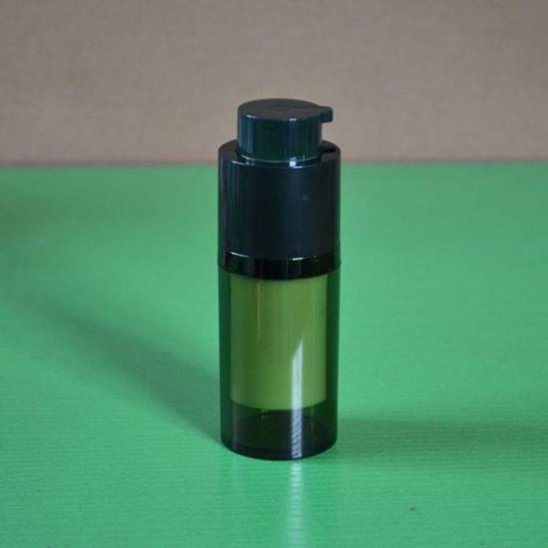10pcs 15ml Bouteille de pompe en plastique sans air rotative vide (tête évolutive) Vert Cosmétique Lotion Crème Emulsion Emballage Conteneur SP89 Fvggc